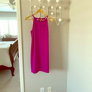 Fuchsia silk cocktail dress-NEW